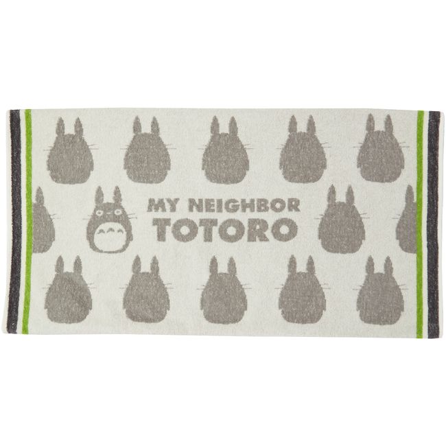 Marushin Towel Pillow Cover Ghibli My Neighbor Totoro Silhouette Cute Goods 1005043600 White Approx. H 13.4 x W 25.2 inches (34 x 64 cm)