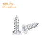 sourcing map 100pcs ST3.5x15mm White Flat Head Phillips Self-Tapping Screws for Woodworking