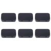6PCS Rectangular Tin Boxes with Lids,Metal Empty Tins,Metal Empty Hinged Tins Containers For Home Storage Organizer,9.5cm*6cm*2cm,Black