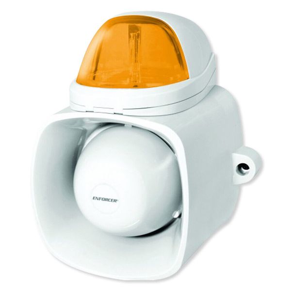 Seco-Larm Enforcer Siren/Strobe with Audio Input, Amber (SH-816S-SQ/A)