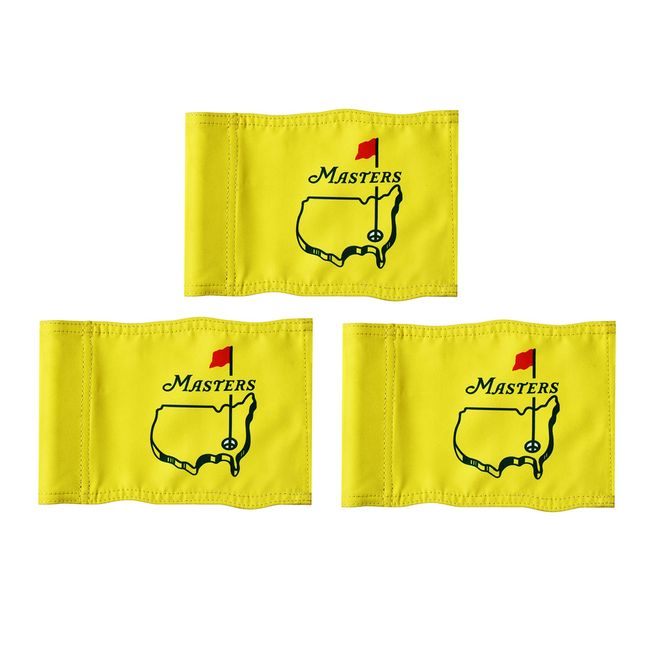 COGOLFING Golf Flag, Double-Sided Augusta National Flag, Regulation Tube Flag, Practice Putting Green Flag for Backyard Garden, Double-Sewn 420D Nylon Miniature Pin Flags, 8"L x 6"H, 3-pack