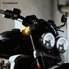 evermotor Universal CNC 12V 2 Pcs E32 LED Indicators Motorcycle Mini Bullet Aluminum Shell IP67 Waterproof E mark