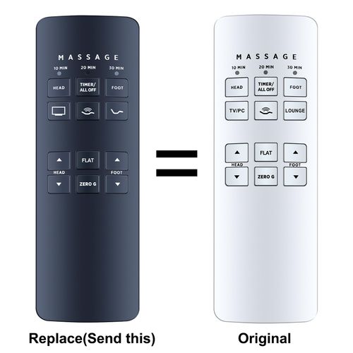 ZWP Replacement Remote Control fit for Serta Motion Perfect 2.0 Adjustable Bed 258B 75310