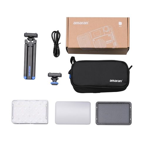 amaran Amaran Ace 25c 25W RGBWW On-Camera LED Light Kit with Mini Tripod and Light Control Grid - White
