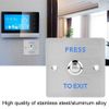 Sonew Door Push Switch, Stainless Steel Door Open Push Release Switch, Button Push for Safety Access Control System