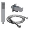 Brass Hand Shower with Shower Hose 150 cm + Shower Holder + Wall Connection Set