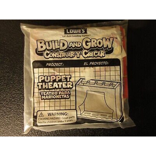 NEW Lowe's Puppet Theater Kids Workshop Build & Grow DIY Kit