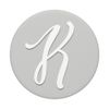 White Initial capital letter K monogram Light Silver grey PopSockets Swappable PopGrip