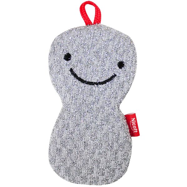sanberumu Kitchen Sponge nikotto Smiling Sponge Prince Silver k47515