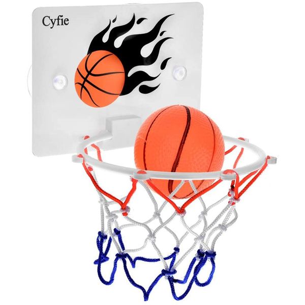 Cyfie Basketball Hoop Toddler, Kids Bathtub Bath Toys for Bathroom Bedroom, Suction Cup Basketball Hoop with 2 Balls for Boys Girls Games