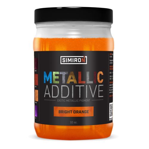 Simiron Metallic Additive Pigment Powder for Epoxy Resin/Casting Resin - Resin Art Supplies- Epoxy Floors - Metallic Pigment Powder for Makeup - Non-Toxic (Bright Orange, 32 oz)