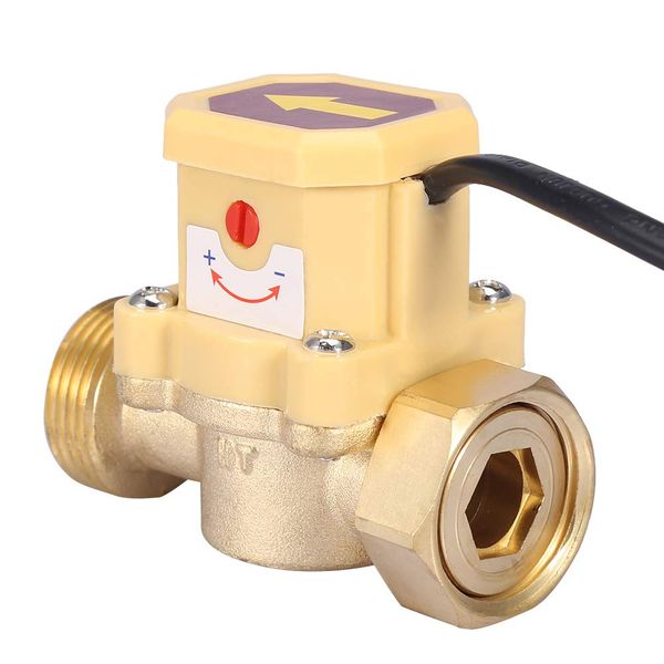 Sharainn G3/4-G3/4 Thread Water Control Switch, Gold, Electronic, Automatic, 220V, 0.5A