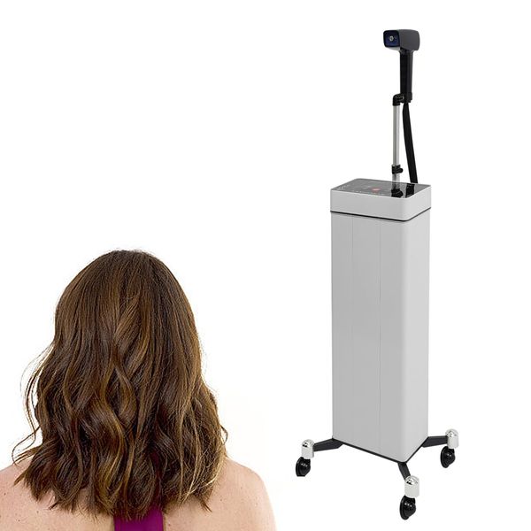 Nano Hair Steamer, Negative Ions Blue Light Hair Steamer Machine, 1200W Standing Hair Color Processor SPA Steamer | 0.13gal Kettle | 41.34-62.99in Adjustable Height | 4.92ft Spray Distance | White