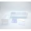 8 Storage Baskets 10x3" & 12 Label Holders, White, SKU# 655457974239