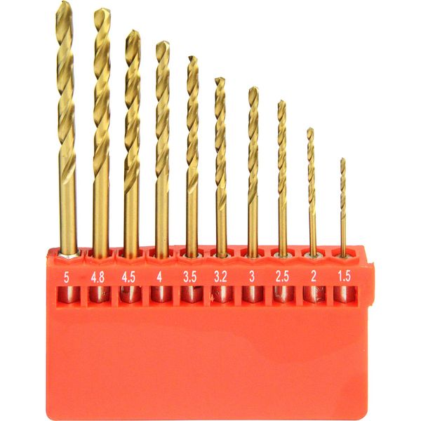 E – Value Hex Axis Aircraft Drill Set Titanium Coated 10 Piece etdt – 10hex