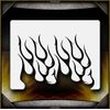 Tribal Flames 7 AirSick Airbrush Stencil Template