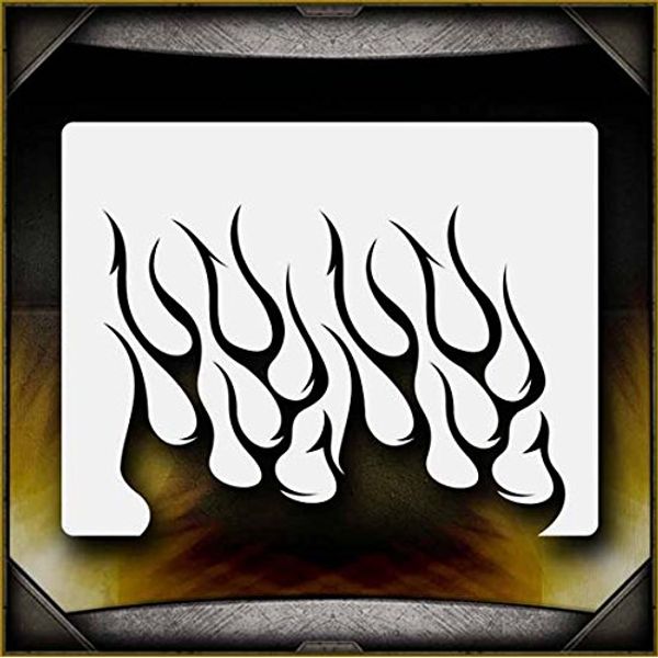 Tribal Flames 7 AirSick Airbrush Stencil Template