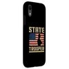 American Flag USA Law Enforcement State Trooper Case for iPhone XR