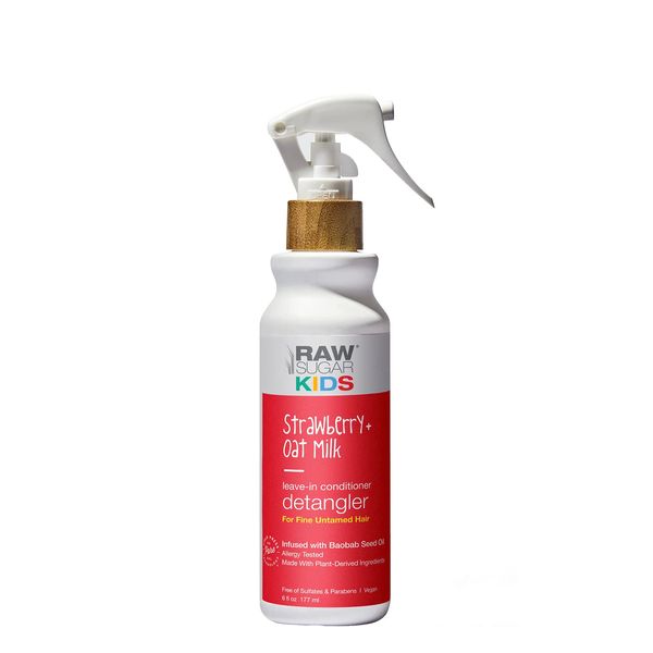 RAW SUGAR Kids' Detangler | Strawberry + Oat Milk | 6 fl oz