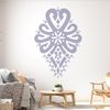 Highlanders Heart Shaped Folk Pattern - Parzenica - Decorative Art Wall Decal [Medium] [Light Grey]