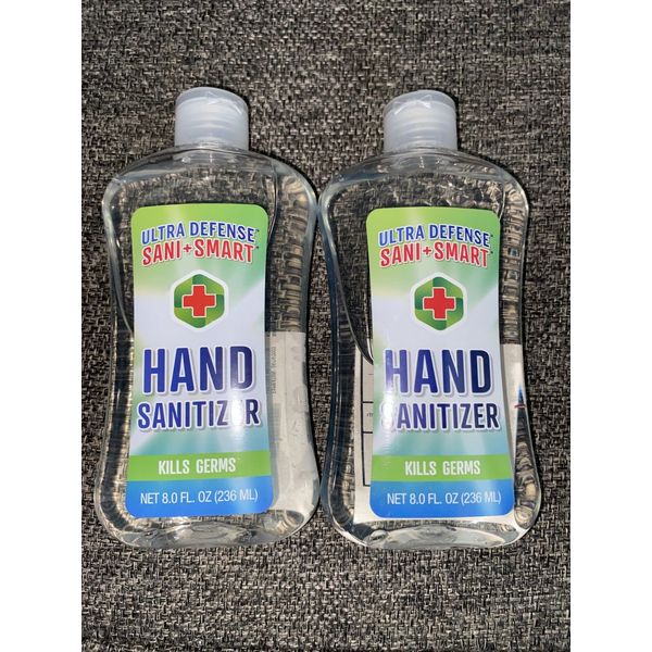 Ultra Defense Sani Smart Hand Sanitizer 8 fl oz Moisturizing Sanitation 2 Pack
