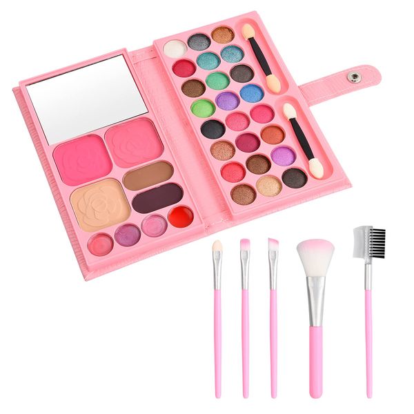 Makeup Palette Set Make-Up Set Women Portable Make-Up Palettes Make-Up Set Girls Make-Up Set (Colour 1 + Makeup Brush)