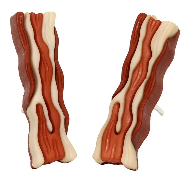 Bluebubble ALL DAY BREAKFAST Crispy Bacon Earrings on Gift Card