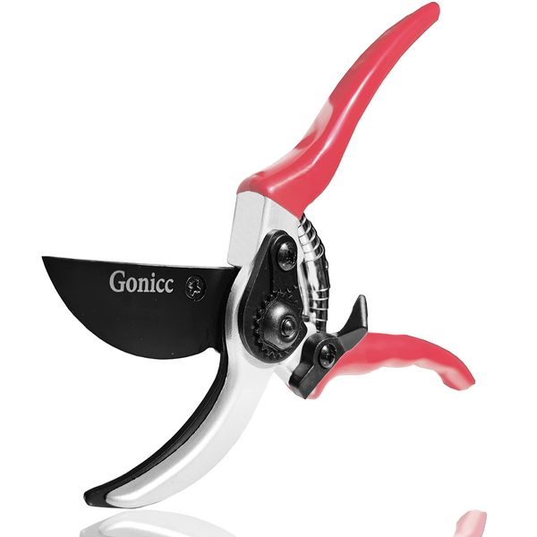 gonicc 8" Professional Sharp Bypass Pruning Shears (GPPS-1002), Tree Trimmers Secateurs,Hand Pruner, Garden Shears,Clippers For The Garden, Bonsai Scissors, Loppers