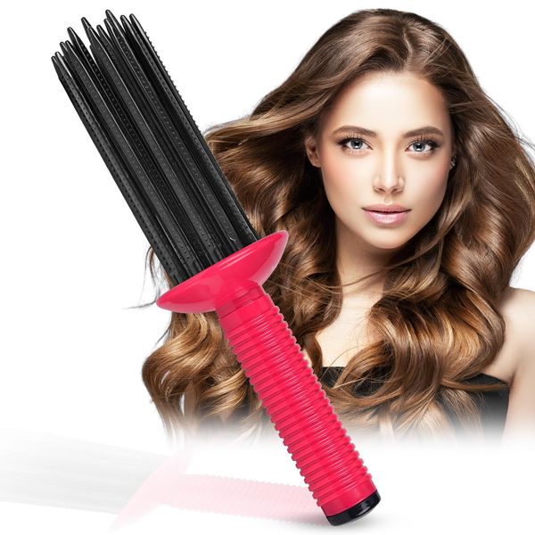 Lockenwickler Kämme Für Haar, Hair Curler Fluffy Curling Roll Comb for Curly Hair, Hot Air Styling Brush Hair Styler, Anti-Rutsch Hair Roller Wellen Lockenstab für Frauen, Zuhause, Reisen, Dating