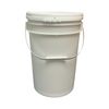 6 Gallon Premium Grade Plastic Bucket with lid (White)