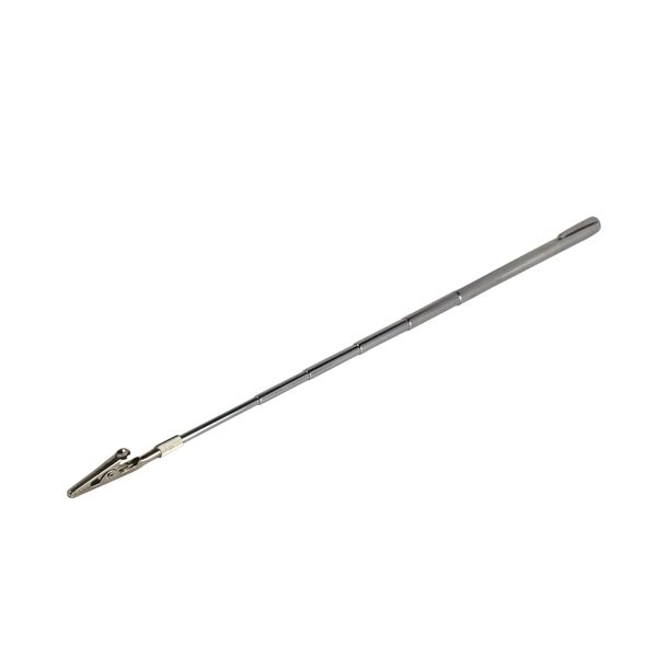 SE 35-Inch Telescopic Alligator Clip with Pocket Clip - Extendable Stainless Steel Tool for Home Repairs, Automotive, Bracelets, Hobbies, and Crafts - 8016TA-36