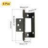 sourcing map 6Pcs Cabinet Hinges Full Inset, 3.4x0.7Inch Partial Wrap Long Hinge, Bronze