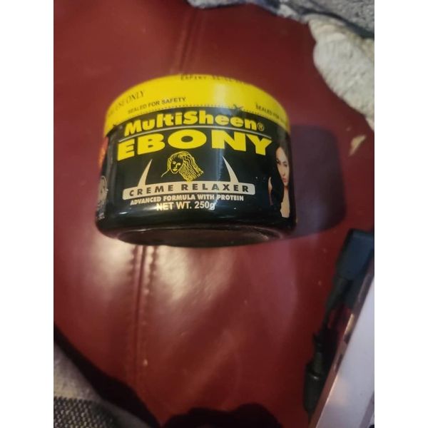 MultiSheen Ebony Creme Relaxer, Advanced Protein Formula, Black, 250g