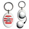 BadgeBeast.co.uk I Love Pirates - White Golf Ball Marker Key Ring