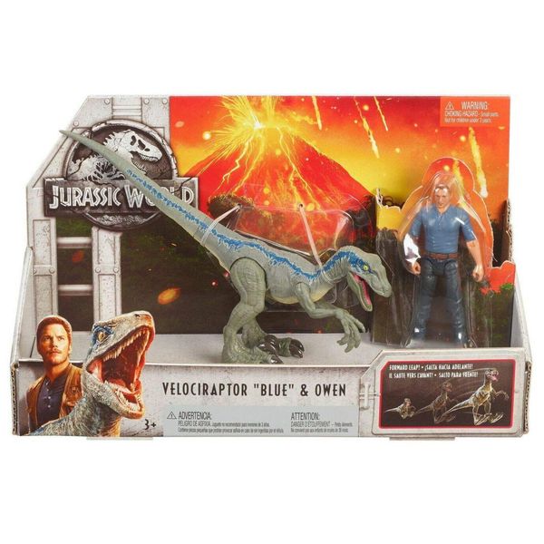 JURASSIC WORLD STORY PACK Velociraptor "Blue" & Owen