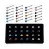 Nose Pierce Kit, SLVIEKAE Disposable Safe Piercing Kit, Nose Stud Pierce Gun with 24 Pcs Nose Studs (Multicolor)