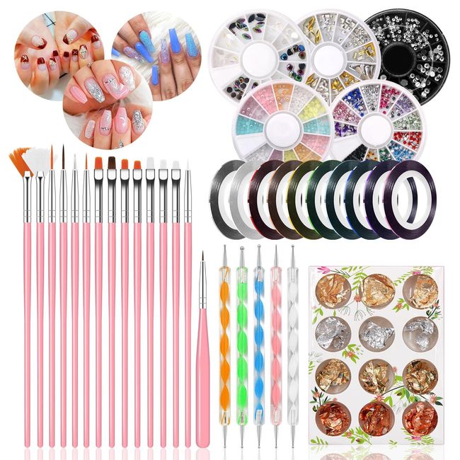 Nail Art Dotting Pens Professional Nail Dotting Pens Nail Art Dotting Tools  Manicure Dot Pens Nail Art Tools Set For Nail Art(10pcs, Multicolor)