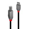 3m USB 2.0 Type C to B Cable, Anthra Line