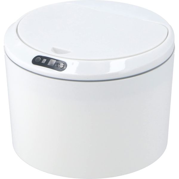 Fuji Boeki 16745 Trash Can (W x D x H): 7.1 x 7.1 x 5.1 inches (18 x 18 x 13 cm), White, Sensor Dust Box, 3L