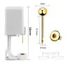 Self Ear Piercing Kits – 2 Pack Self Ear Piercing Gun, Disposable Ear Pearcings Kit with 3mm Silver Black Gold Ball Earring Studs,Safety Ear Piercing Gun Kit Tool (Gold)