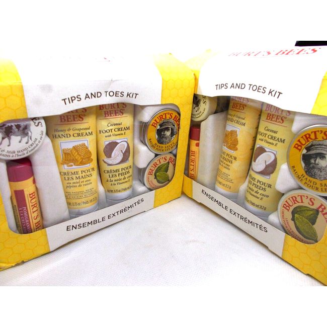 Burt's Bees Tips and Toes Kit 2 sets burts bees kit new damaged box