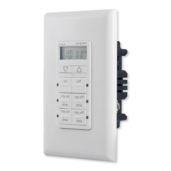 myTouchSmart 24-Hour in-Wall Digital Timer, 4 Programmable Easy On/Off Buttons,