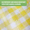 GENERALCARE Picnic Blanket, 80 x 80 inches, Waterproof Foldable, Gingham Pattern (Yellow)