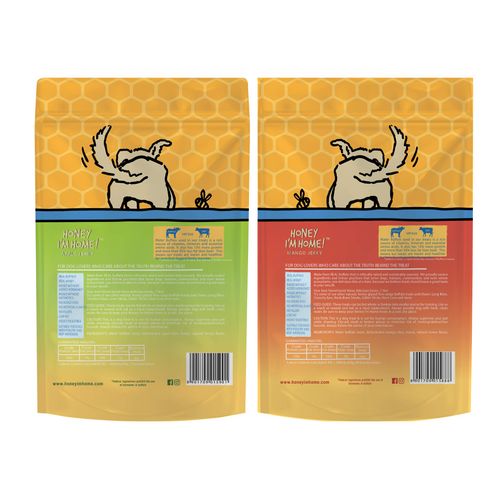 Honey I'm Home Honey Coated Buffalo Mango and Apple Jerky Dog Fruit Treats Variety Pack