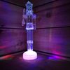 UK Christmas World 30cm Battery Powered LED Colour Changing Acrylic Nutcracker