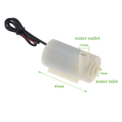 4Pcs Micro Submersible Mini Water Pump DC 3V 5V with 3 metres Clear Vinyl Tubing Set, Low Noise Brushless Motor Pump, New Water Pumps for Fish Tank Garden Plant