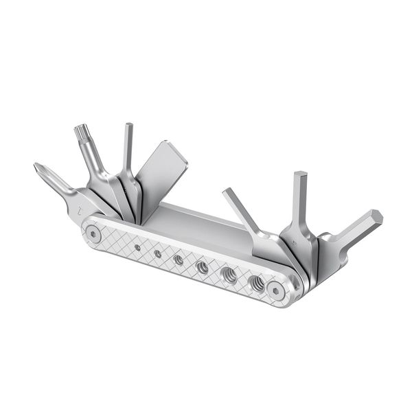 SMALLRIG Kamera Multitool Werkzeug mit Schraubendreher und Schraubenschlüssel, Folding Screwdriver Tool Set mit 7 Funktionswerkzeugen im Lieferumfang Enthalten für Kamera Rig, Silber - AAK2213D