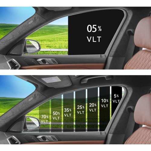 Autotek DIY 2Ply Car Window Tinting Kit - Customize Shade: 5%, 10%, 20%,25%, 35%, 50%, 70%, for Nissan All Models Sides & Back Windows - Pre-Cut colorants for UV Blocking and Blast Protection
