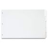 TOPS Cardinal 11x17 Write'n Erase Tab Divider, 5-Tab, White, (84270CB)