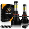 2x 4-sides 9006 LED Headlight Bulb Conversion Kit Low Beam 6500K Super Bright